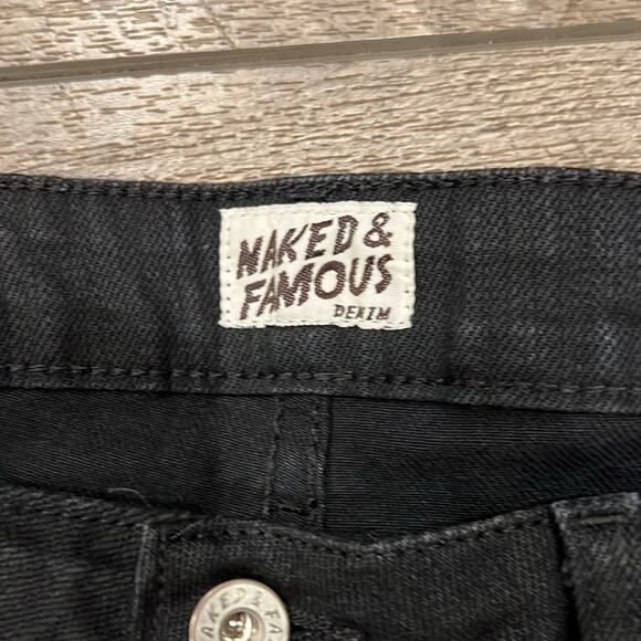 Naked & Famous Denim Black Slim Straight Jeans - Picture 8 of 11